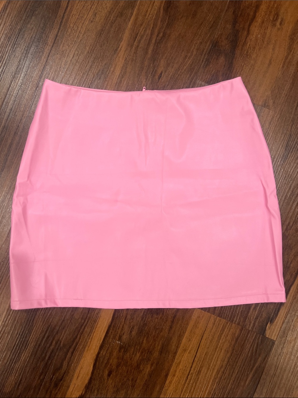 Windsor Pink Faux Leather Mini Skirt
